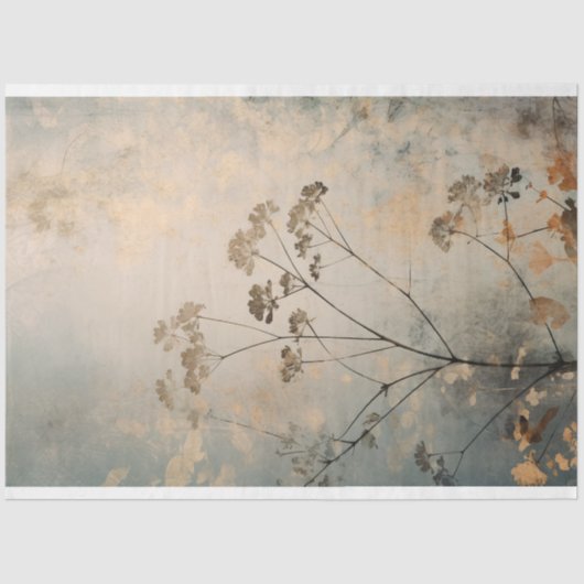 Naturelemente Abstrakter botanischer Hintergrund K Seidenpapier (Vorderseite)