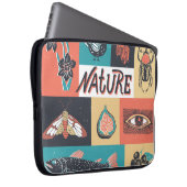 Naturelemente, Retrostil-Symbole. Laptopschutzhülle (Vorne Rechts)