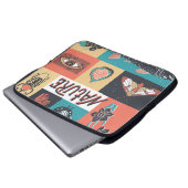 Naturelemente, Retrostil-Symbole. Laptopschutzhülle (Vorne Knopf)