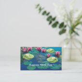 Naturelischer Teich Massage Wellness Business Card Visitenkarte (Stehend Vorderseite)