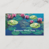 Naturelischer Teich Massage Wellness Business Card Visitenkarte (Vorderseite)