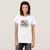 Naturellab Blume Wasserfarben Vogelgezwitscher T-Shirt (Vorne ganz)