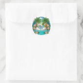 NatureLovers , Schwäne Runder Aufkleber (Tasche)