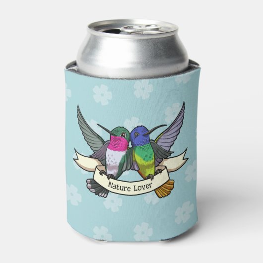 Naturelüberfarbener Hummingbirds Cartoon Dosenkühler (Kanne Vorderseite)