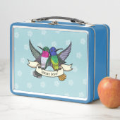 Naturelüberfarbener Hummingbirds Cartoon Metall Brotdose (Beispiel)