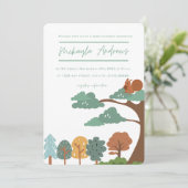 Naturemotivierte Baby-Dusche Einladung (Stehend Vorderseite)