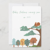 Naturemotivierte Baby-Dusche Einladung (Rückseite)