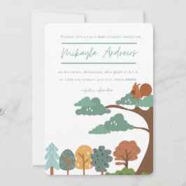 Naturemotivierte Baby-Dusche Einladung