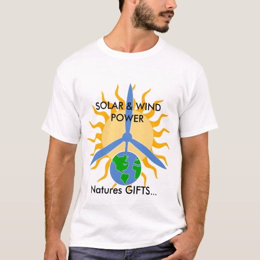 Naturen GESCHENKE…, SOLAR u. WIND… T-Shirt (Vorderseite)
