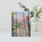Naturepfad Kardinal Postkarte (Stehend Vorderseite)
