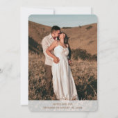 Naturepferde Foto Hochzeit nach Maß Save The Date (Rückseite)