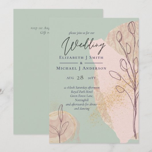 Naturerdlandschaft Dusty Rose Blush Wedite (Vorne/Hinten)