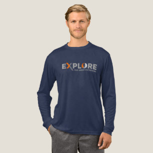 Naturerforschung (Dunkelmodus)   Männer Langarm Tri-Blend Shirt