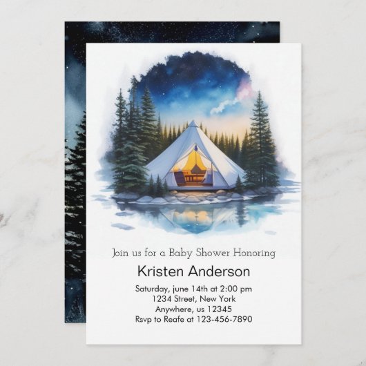 Naturerlebnis-Erlebnisdusche Einladung (Vorne/Hinten)