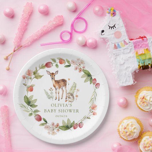 Naturerlebnis-Hirschdusche Pappteller (Party)