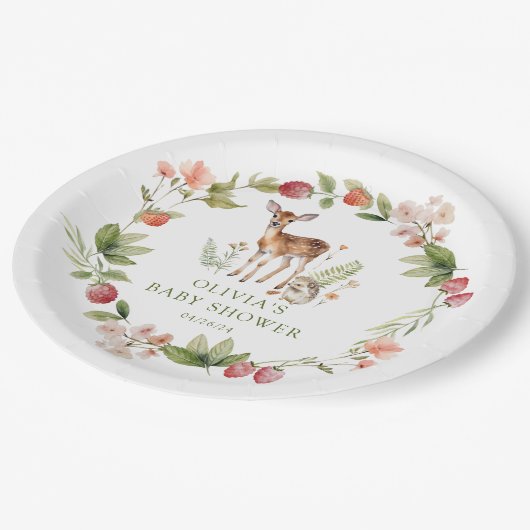 Naturerlebnis-Hirschdusche Pappteller (Schrägansicht)