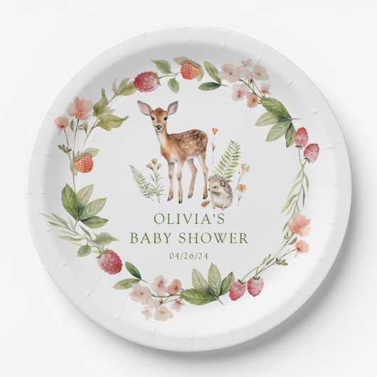 Naturerlebnis-Hirschdusche Pappteller (Vorderseite)