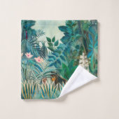 Naturerlebnis in tropischen Dschungelmalereien Badhandtuch Set (Waschlappen)