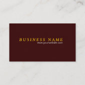 Nature's Beauty Business Card Visitenkarte (Rückseite)