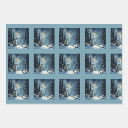 Nature's beauty/ Polar Bear magic Geschenkpapier Set (Vorderseite 3)