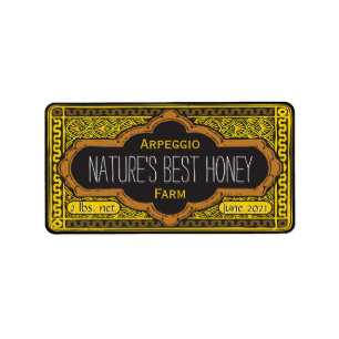 Natures Best Honey Jar Personalisiert Adressaufkleber
