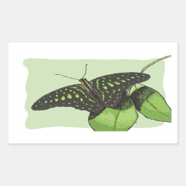 Nature's Camouflage Butterfly Rechteckiger Aufkleber