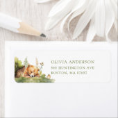 Nature's Delight Baby Shower Bear Address Label (Insitu)