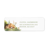 Nature's Delight Baby Shower Bear Address Label (Vorne)