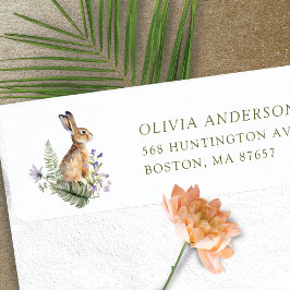 Nature's Delight Baby Shower Bunny Address Label
