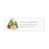 Nature's Delight Baby Shower Fox Address Label (Vorne)