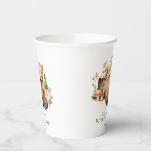 Nature's Delight Bear Baby Dusche Pappbecher (Links)