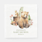 Nature's Delight Bear Baby Dusche Serviette (Vorderseite)