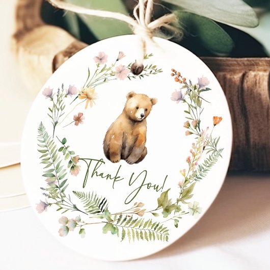Nature's Delight Bear Baby Shower Gefallen Geschen Geschenkanhänger