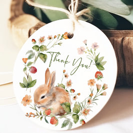 Nature's Delight Bunny Baby Shower Favor Geschenk Geschenkanhänger