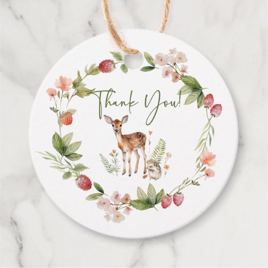 Nature's Delight Deer Baby Duwer Gefallen Geschenk Geschenkanhänger (Vorderseite)