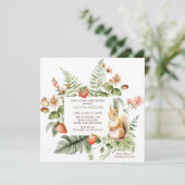 Nature's Delight Eichhörnchen Baby Dusche Einladung (Stehend Vorderseite)