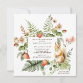 Nature's Delight Eichhörnchen Baby Dusche Einladung (Vorderseite)