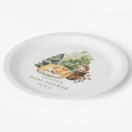 Nature's Delight Fox Babydusche Pappteller (Schrägansicht)