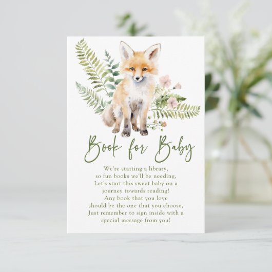 Nature's Delight Fox Book for Baby Begleitkarte (Stehend Vorderseite)