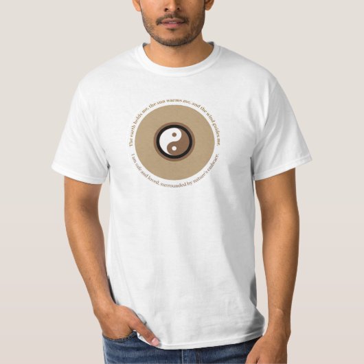 Nature's Embrace Earthy Brown Evil Eye Yin Yang T-Shirt (Vorderseite)