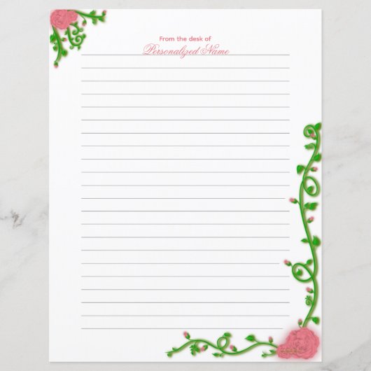Nature's Embrace Lined Paper Sheet (Vorderseite)