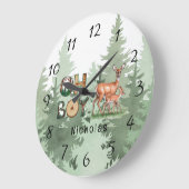 Nature's Expression: Oh Boy Baby Shower Geschenk Große Wanduhr (Winkel)