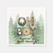 Nature's Expression: Oh Boy Baby Shower Serviette (Vorderseite)