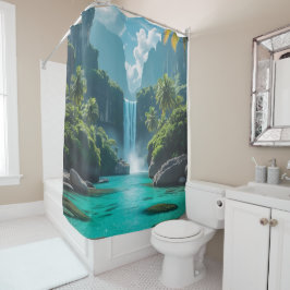 "Nature's Flow - atemberaubendes Wasserfall Foto C Duschvorhang