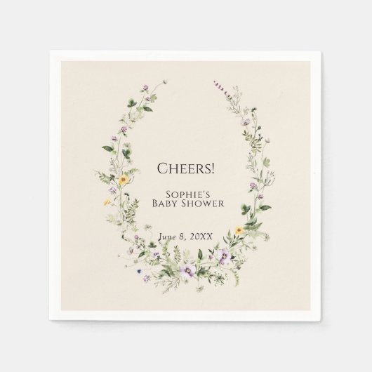 Natures Garden Kleine in Bloom Baby Dusche Serviette (Vorderseite)