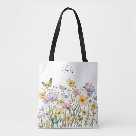 Nature's Garden Personalisiert Tote Bag Tasche (Vorderseite)
