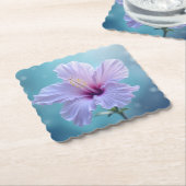 Nature's Grace: Lavender Hibiskus Beauty Untersetzer (angewinkelt)