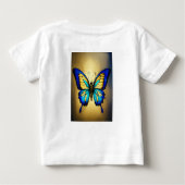 Nature's Grace: Lifelike Butterflies Baby T-shirt (Rückseite)