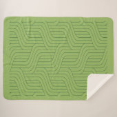 Nature's Green Geometric Lines  Sherpadecke (Vorderseite (Horizontal))