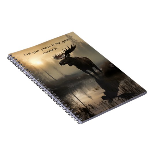 Nature's Majesty: Elche im Daybreak Notebook Notizblock (Rechte Seite)